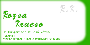 rozsa krucso business card